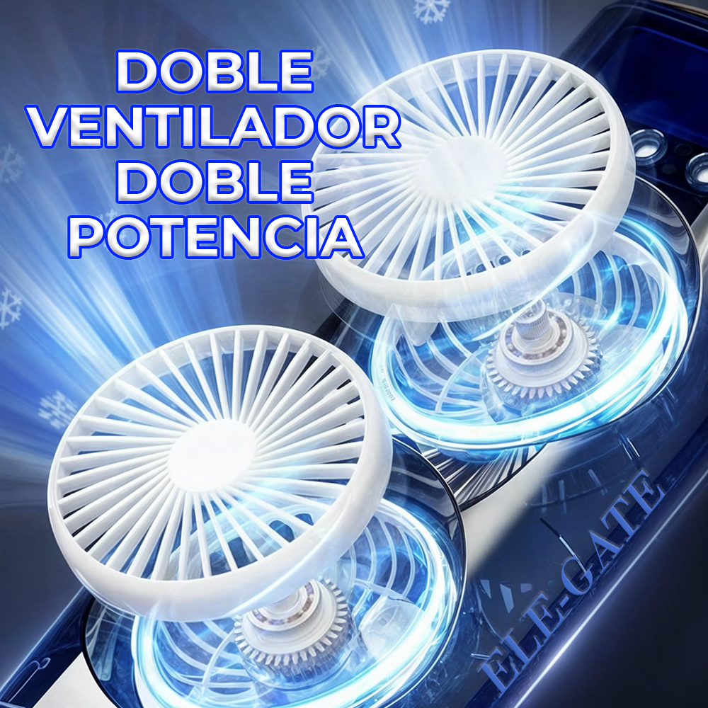 Ventilador de torre de 37 cms de alto doble ventilador gira 90 Grados