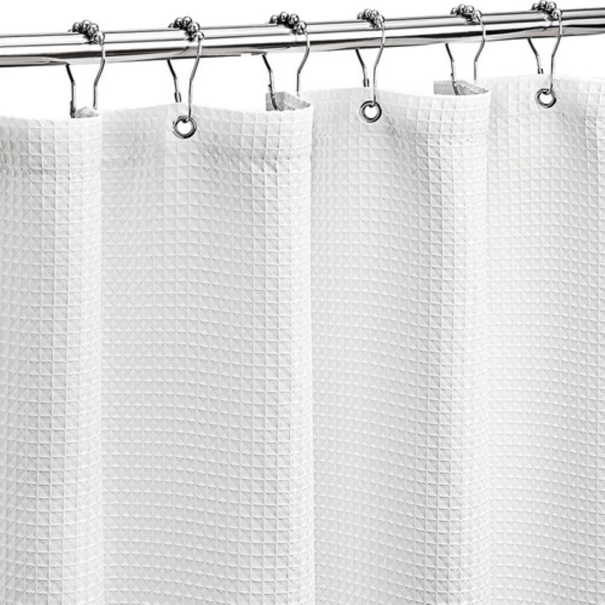 Cortina De Baño De Tela 180 cm x 180 cm Impermeable blanco