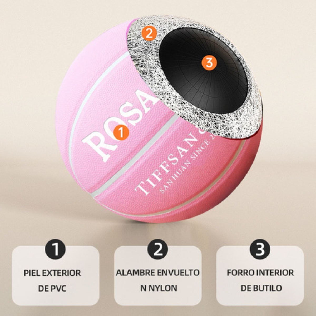 Baloncesto Para Niños #4 basketball Balon De Basquetbol, ROSA