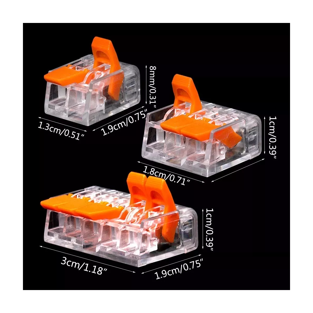 Kit 90 Conector De Empalme Electricos Rapidos Palanca