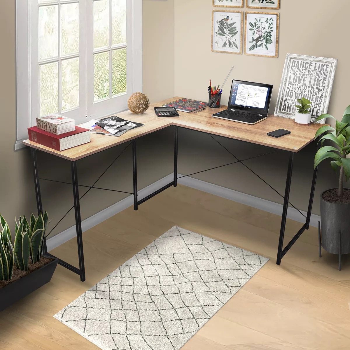 Escritorio Top Living Desk-11 melamina de 140cm x 75.5cm x 60cm x 120cm