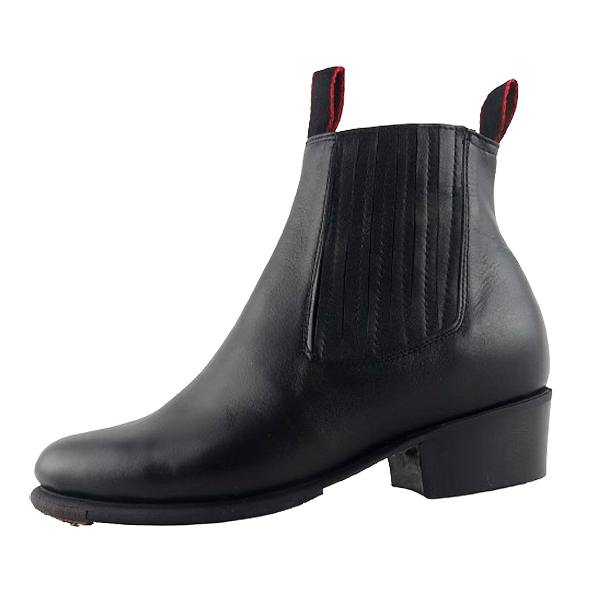 Bota Botín Danza Folklorica Regional Baile 100% Piel Negro 245-n