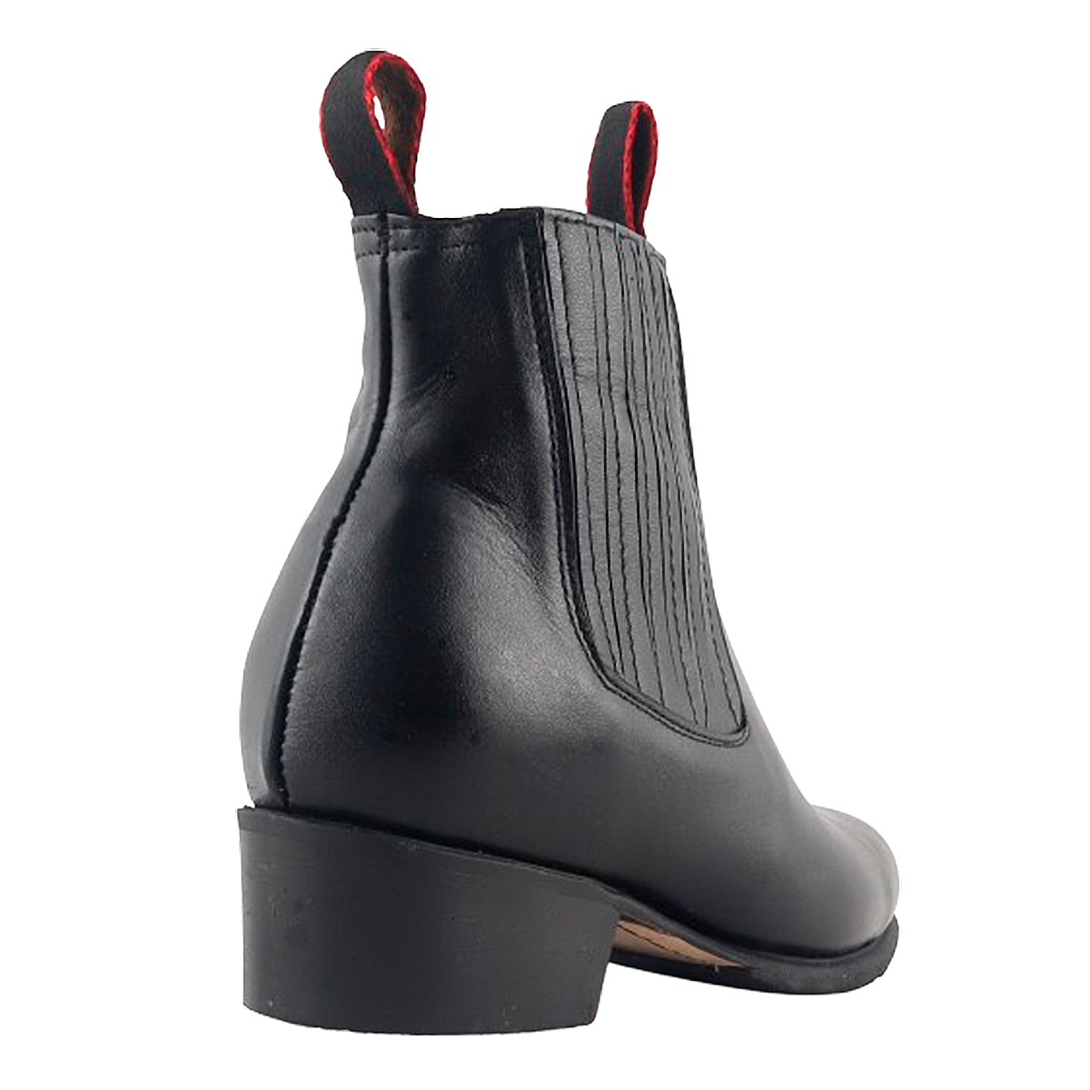 Bota Botín Danza Folklorica Regional Baile 100% Piel Negro 245-n