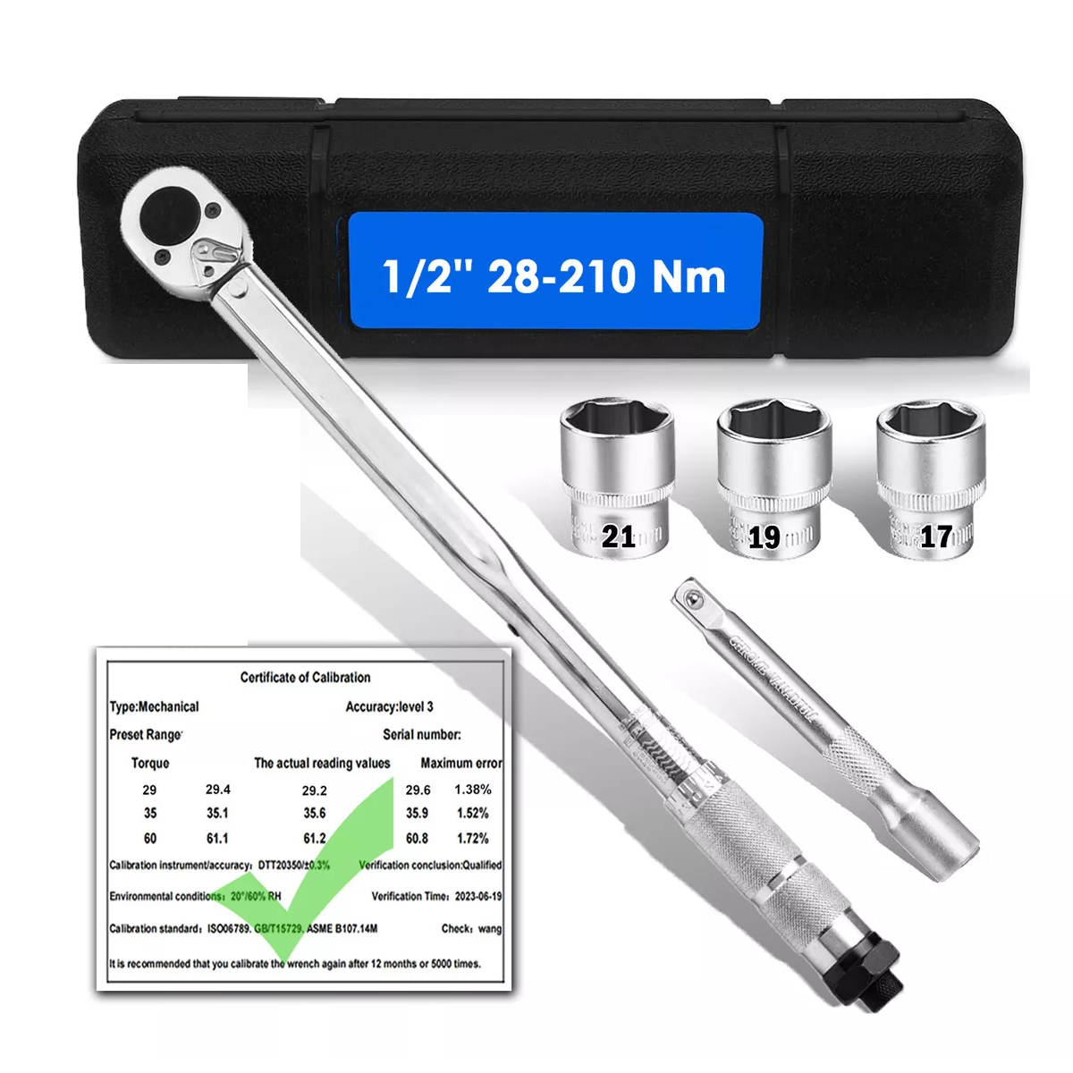 Llave Torquímetros digital de 1/2 28-210nm