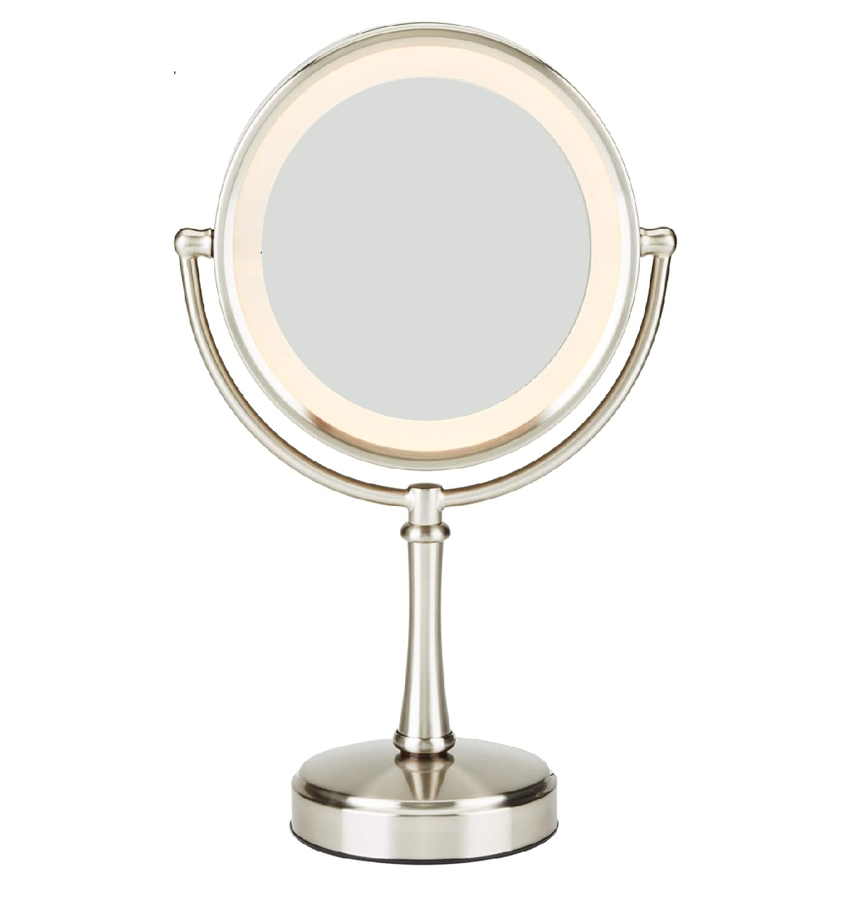 Espejo Doble Cara 22 Cm 1x Aumento 10x C/ Luz Led