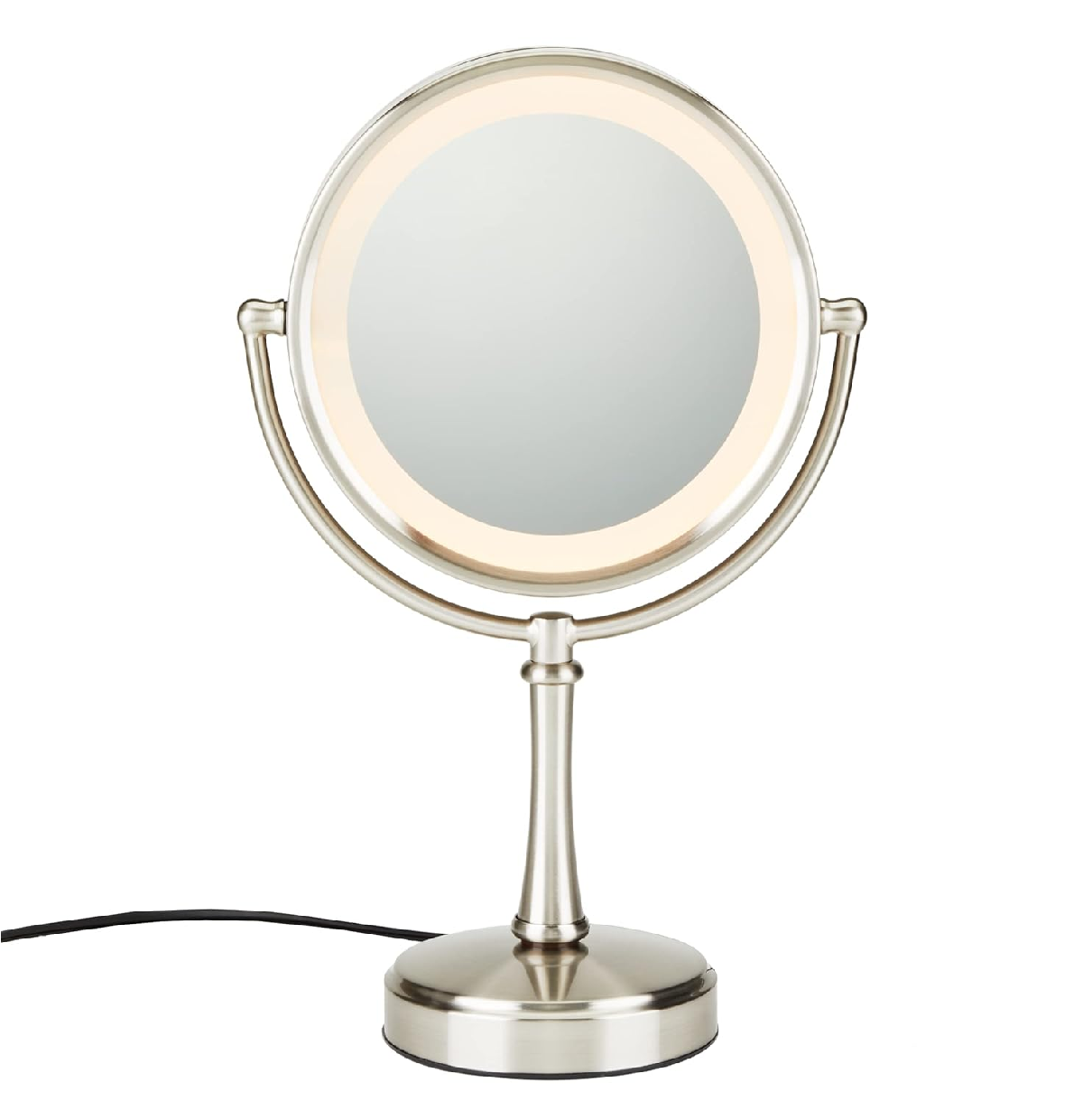 Espejo Doble Cara 22 Cm 1x Aumento 10x C/ Luz Led