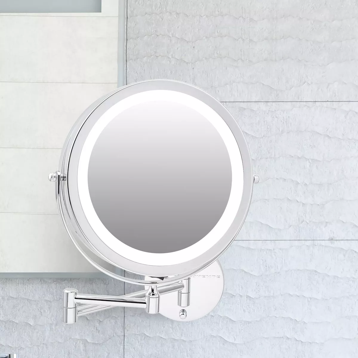Espejo Maquillaje Plegable Con Luz Tríptica Aumentos 3x/2x
