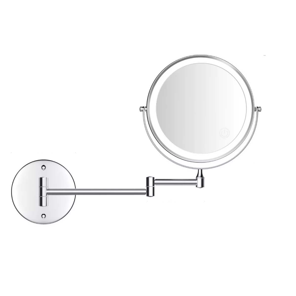 Espejo Maquillaje Plegable Con Luz Tríptica Aumentos 3x/2x