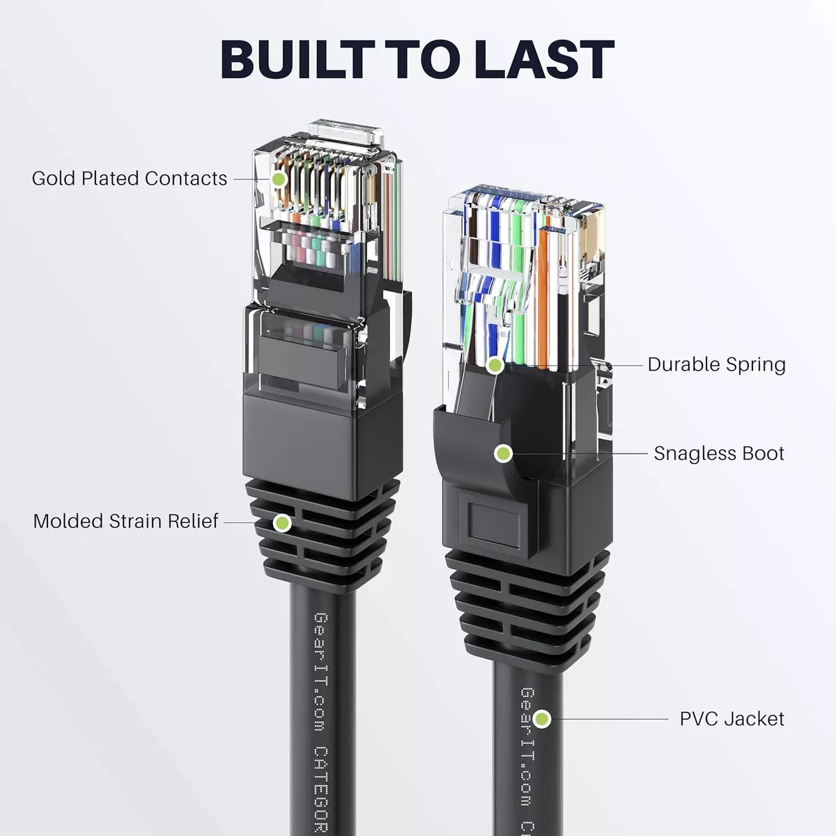 Cable Ethernet Red Lan 30m Reforzado Cat6 Internet Consola Color Negro RJ-45