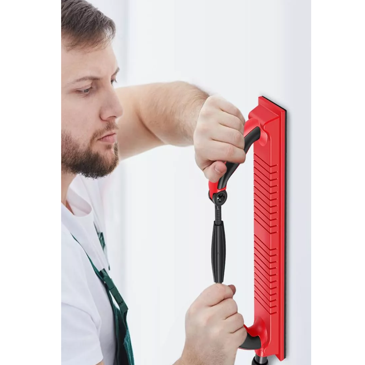 Garlopa Lijas Velcro 10 Hojas Lijadora Con Aspirador Roja
