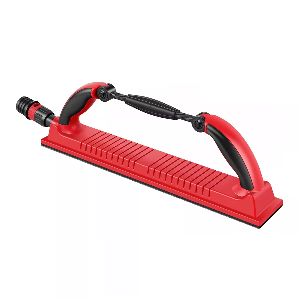 Garlopa Lijas Velcro 10 Hojas Lijadora Con Aspirador Roja