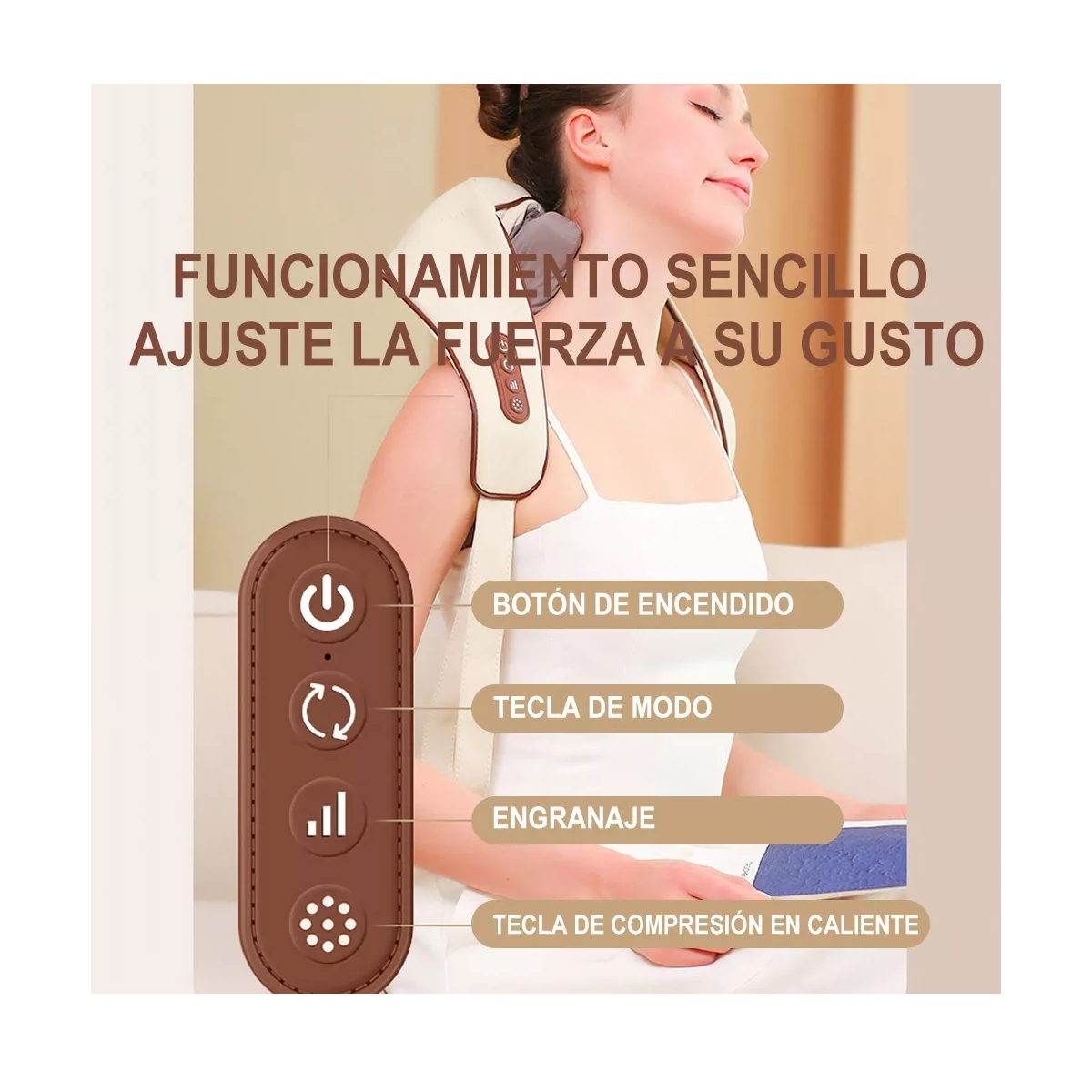 Masajeador Cuello Espalda Hombro 4d Amasado Especializado