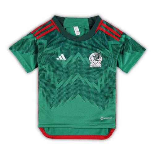 ADIDAS Uniforme Completo de Fútbol Local Selección Mexicana Mundial 2022 - Talla 4 (4-5 Años) Unisex
