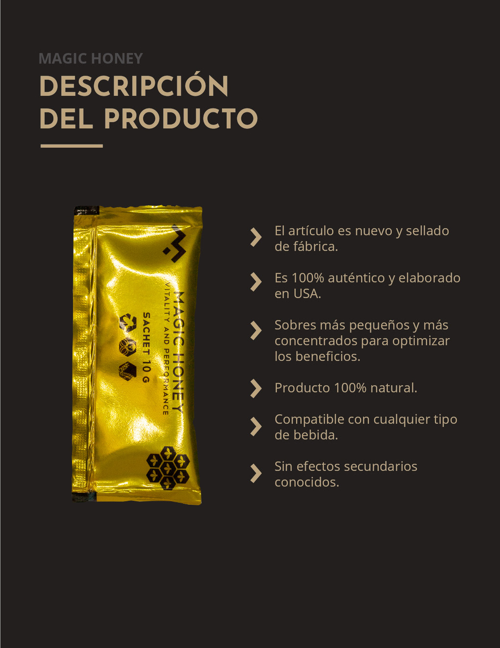 Magic Honey Miel Vip Original Organica 3 Sachet mas Lapicera