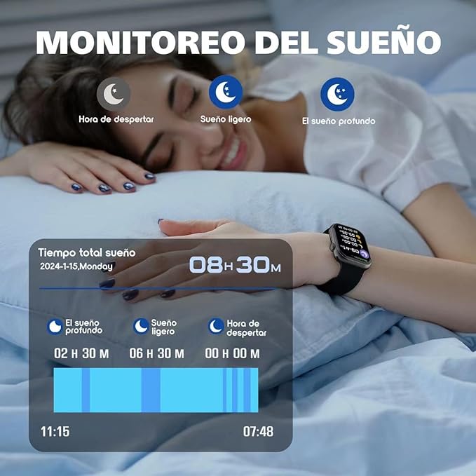 A KBOD Smartwatch Reloj Inteligente S75 Pro, Reloj Digital Resistente al Agua