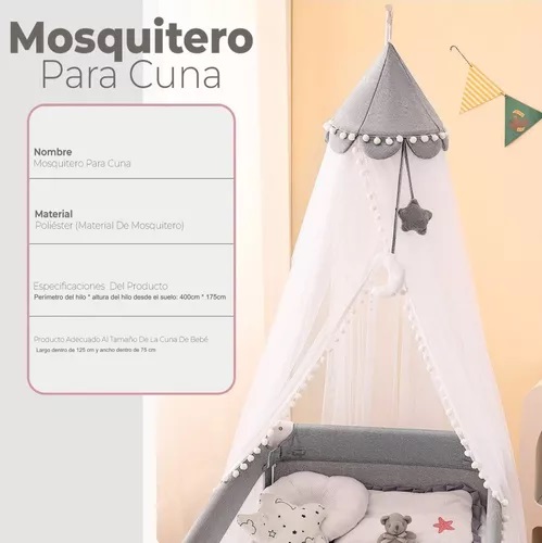 Mosquitero Para Cuna Corral De Bebé Coolbaby Dosel Cuna 360