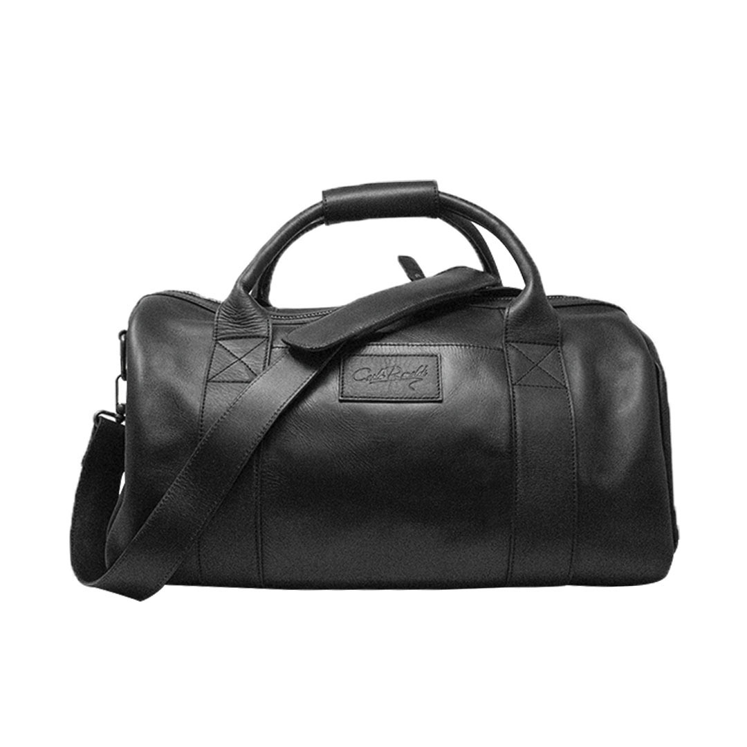 Mochila Duffel Bag Carlo Ronaldi Maleta Viaje Piel Res Negra