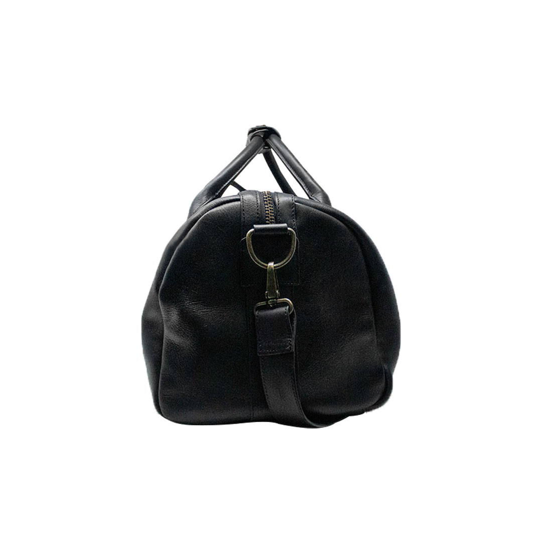 Mochila Duffel Bag Carlo Ronaldi Maleta Viaje Piel Res Negra