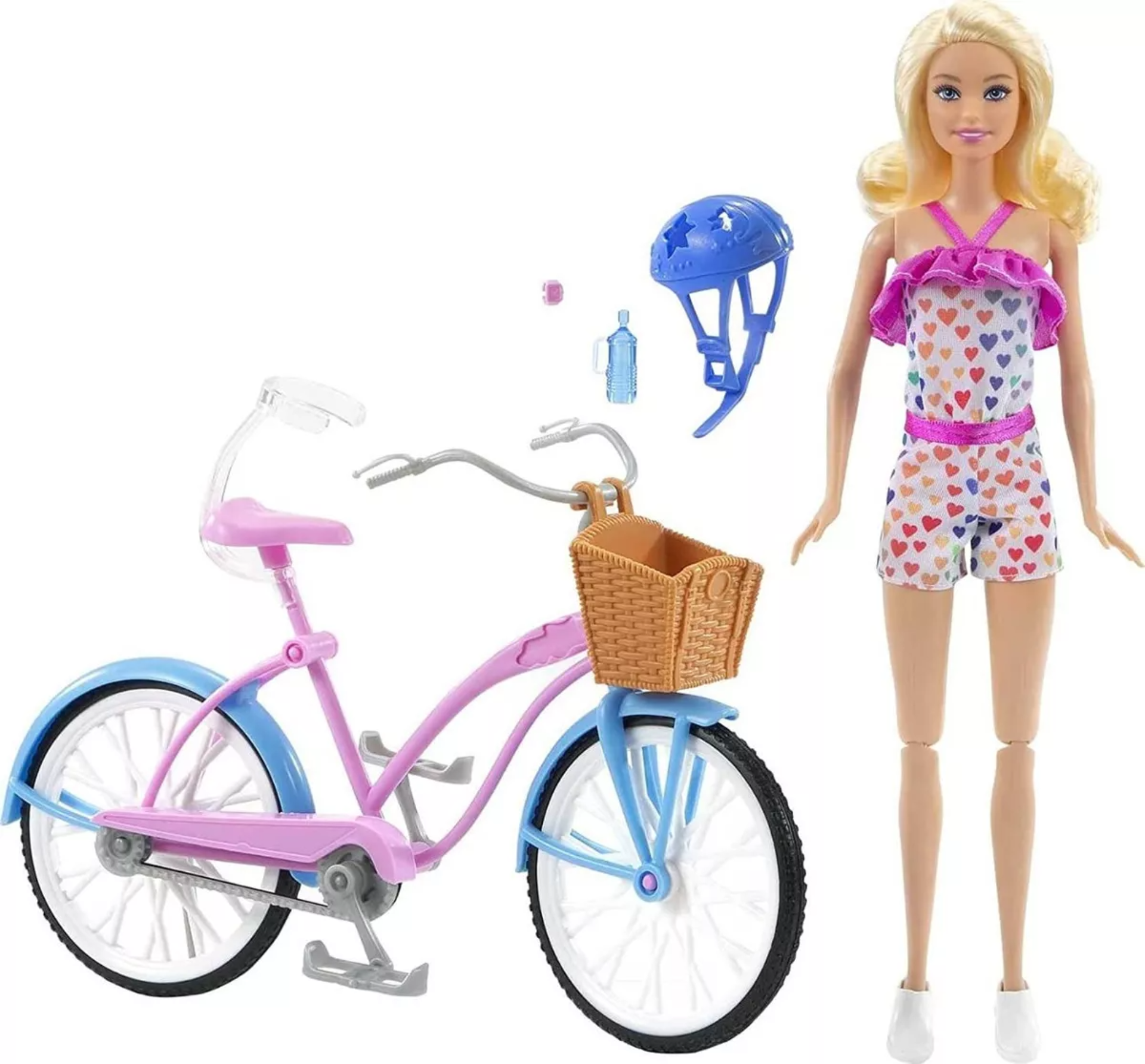 BARBIE, Set de Juego, Bicicleta con Muñeca, para Niñas de 3 Años en Adelante