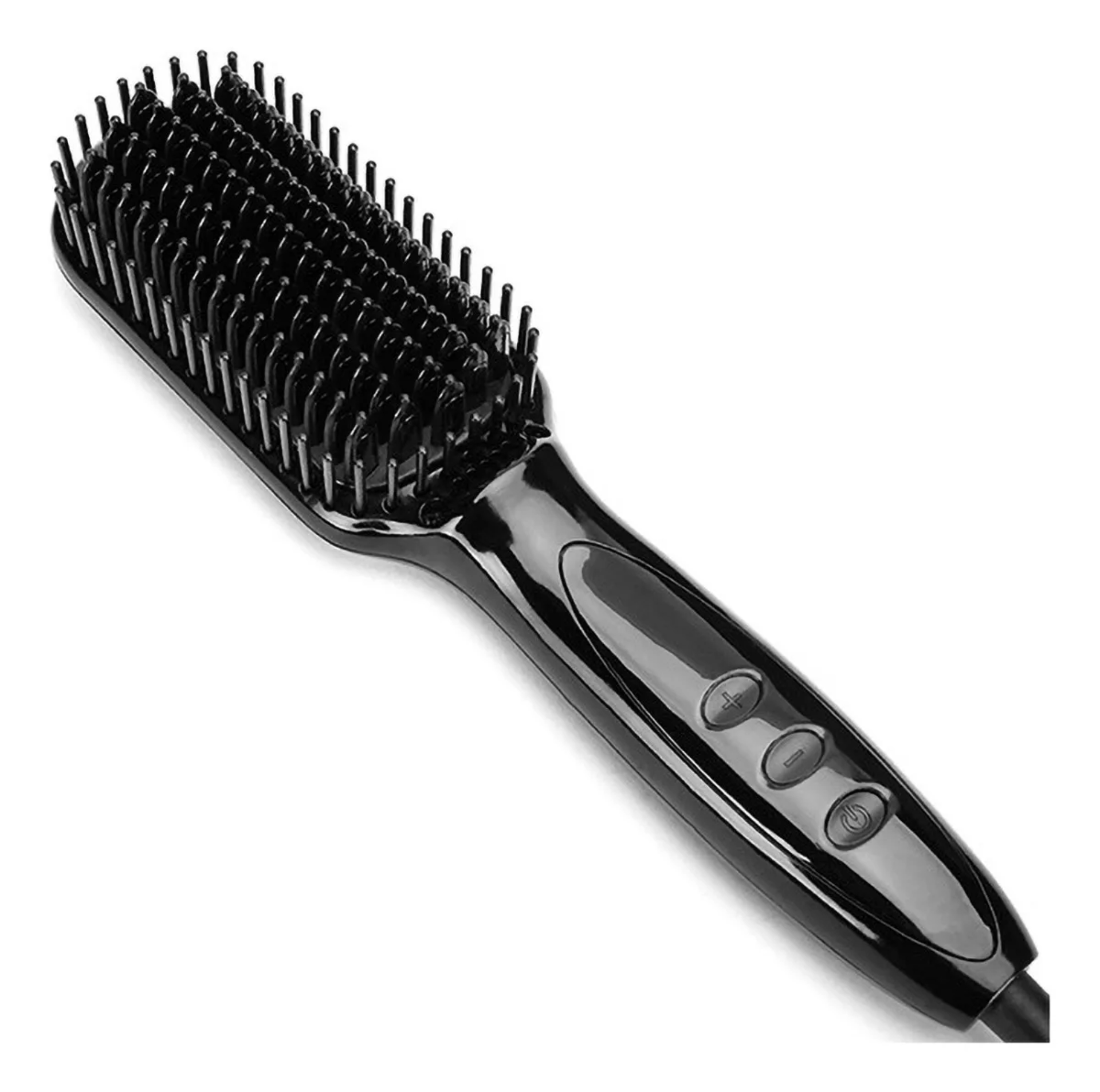 Plancha Peine Barba Alisado Cabello Hombre Cepillo Eléctrico Color Negro