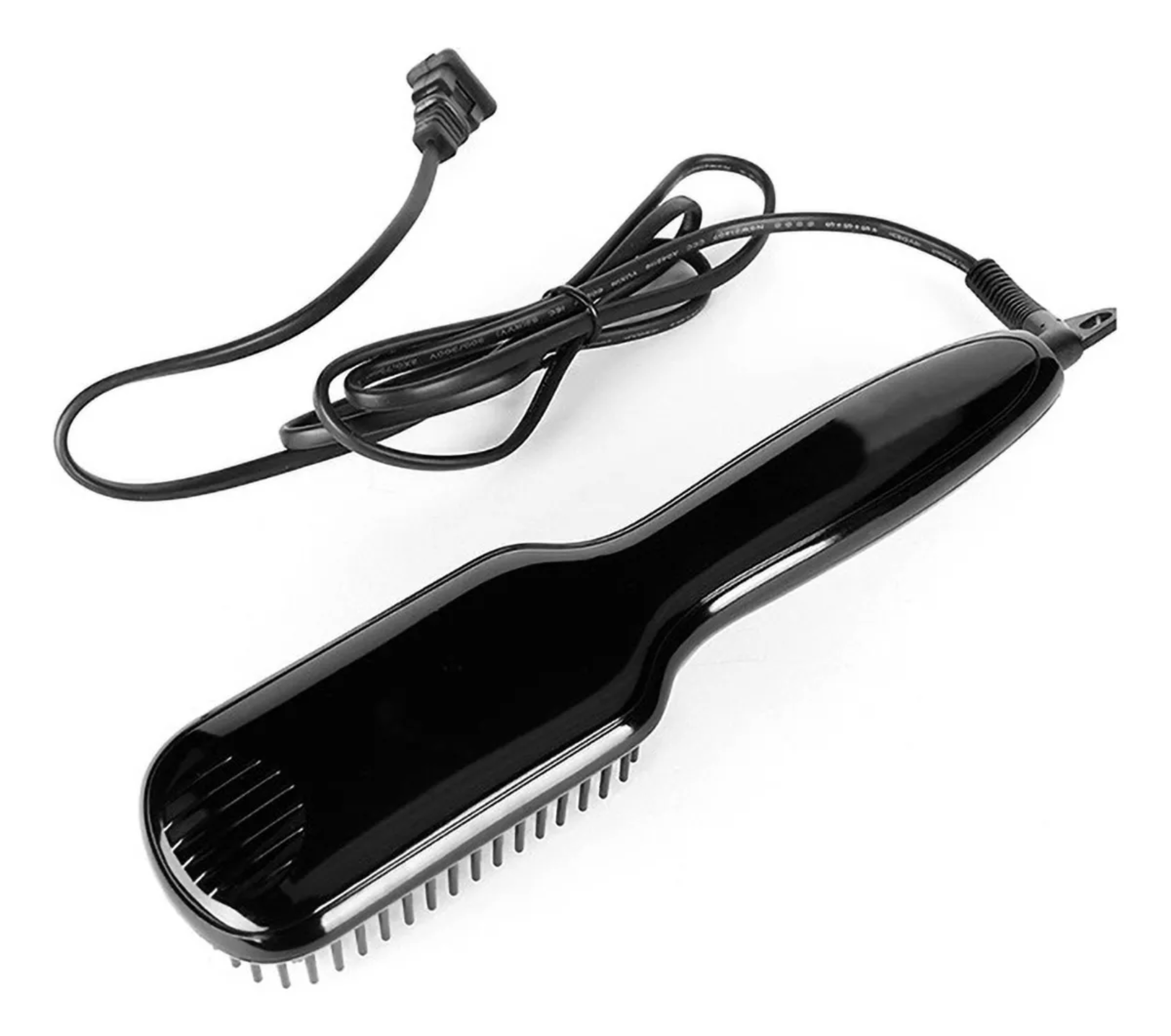 Plancha Peine Barba Alisado Cabello Hombre Cepillo Eléctrico Color Negro