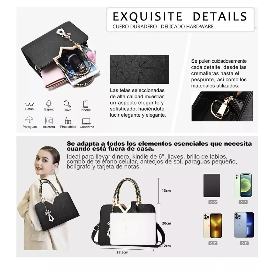 Bolsa  Elegante Mujer Crossbody Moderna T