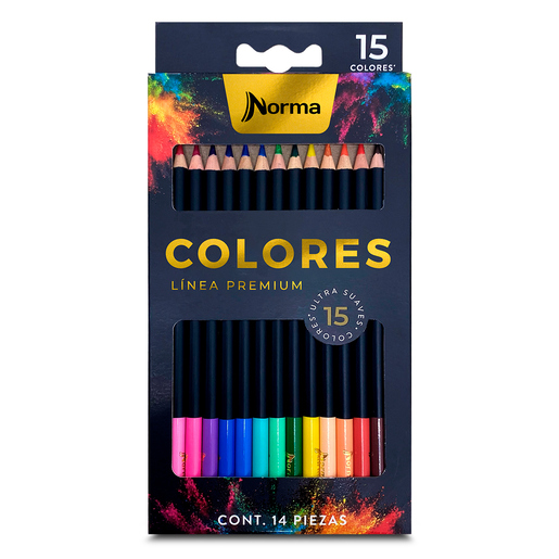 Norma Premium Lapices de Colores Con 15 Colores