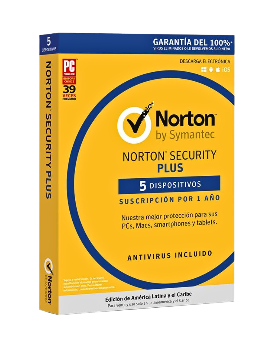 NORTON SECURITY PLUS 5 DISP 1 AÑO