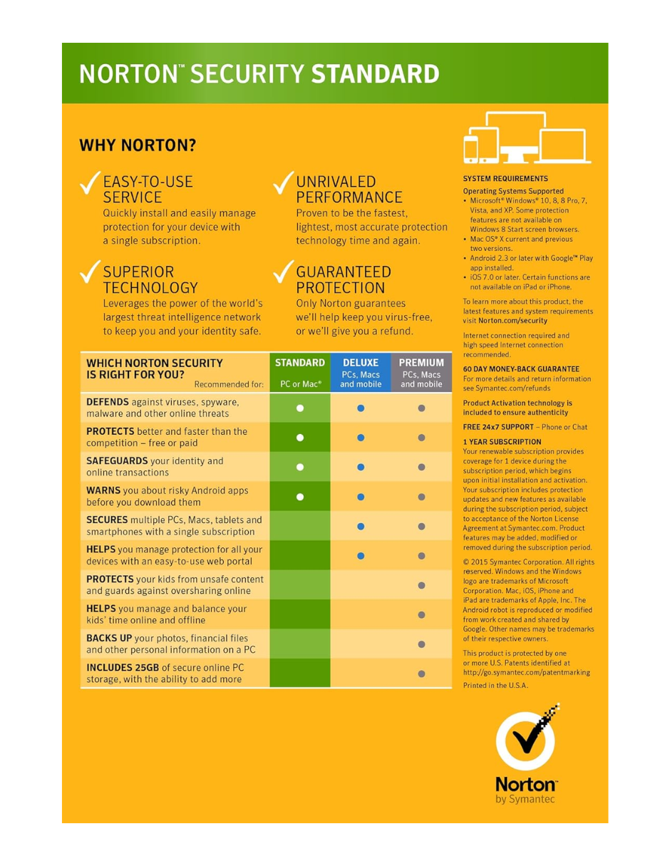TARJETA NORTON SECURITY GS 1 DISP 1 AÑO