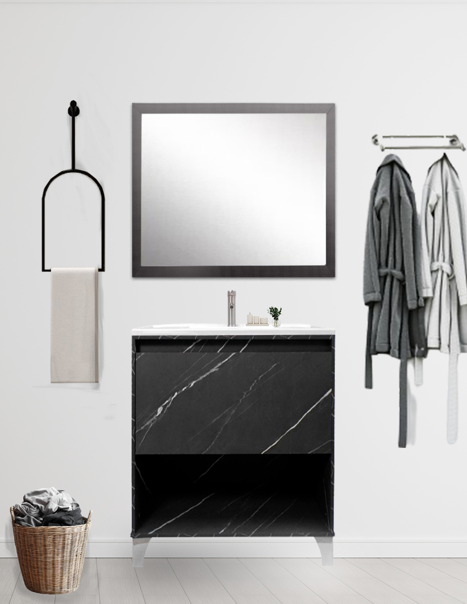 Gabinete De Baño Con Lavabo, Llave y Cajon Minimalista HIMALAYA