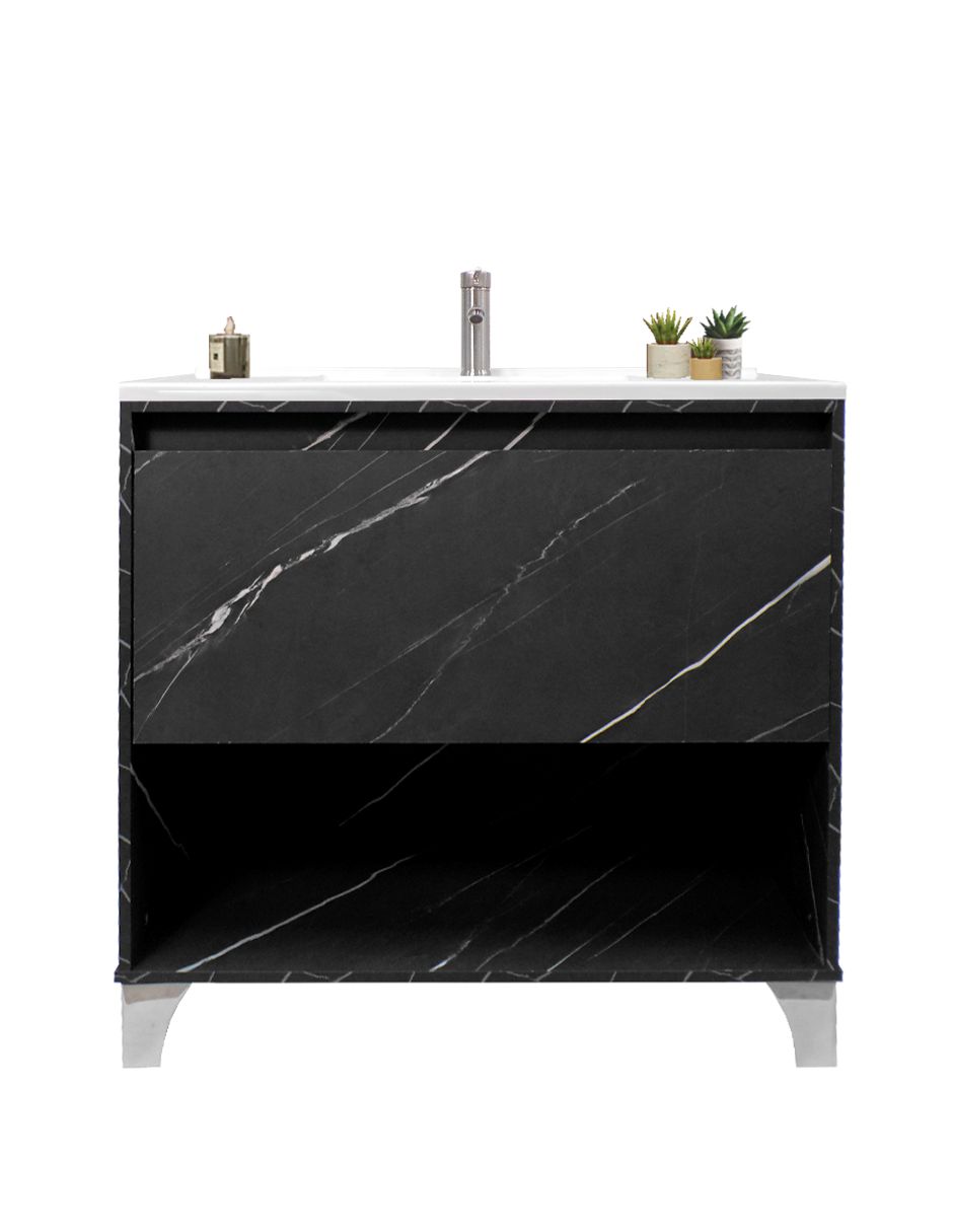 Gabinete De Baño Con Lavabo, Llave y Cajon Minimalista HIMALAYA