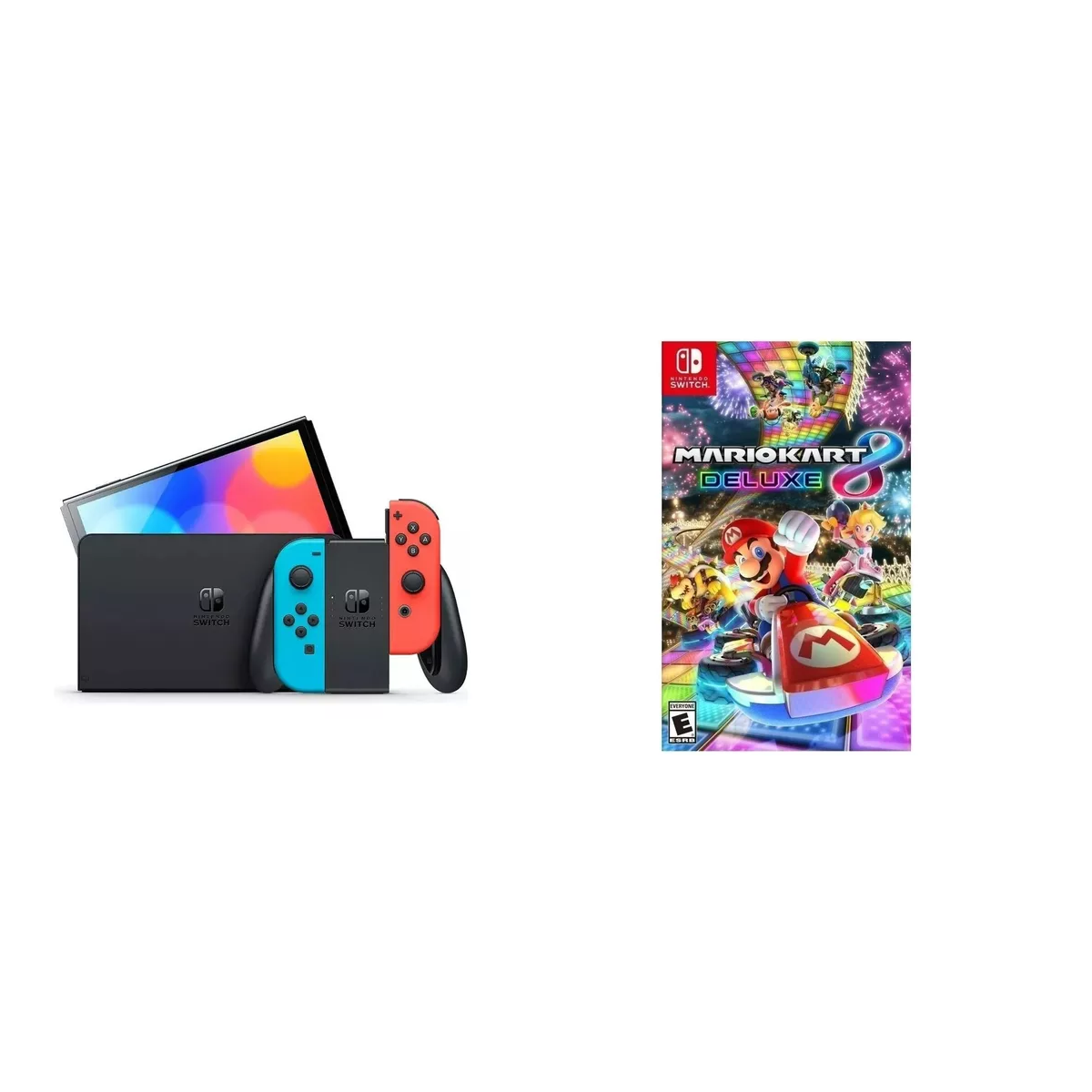 Nintendo Switch 64gb OLED Neon y Juego Mario Kart 8