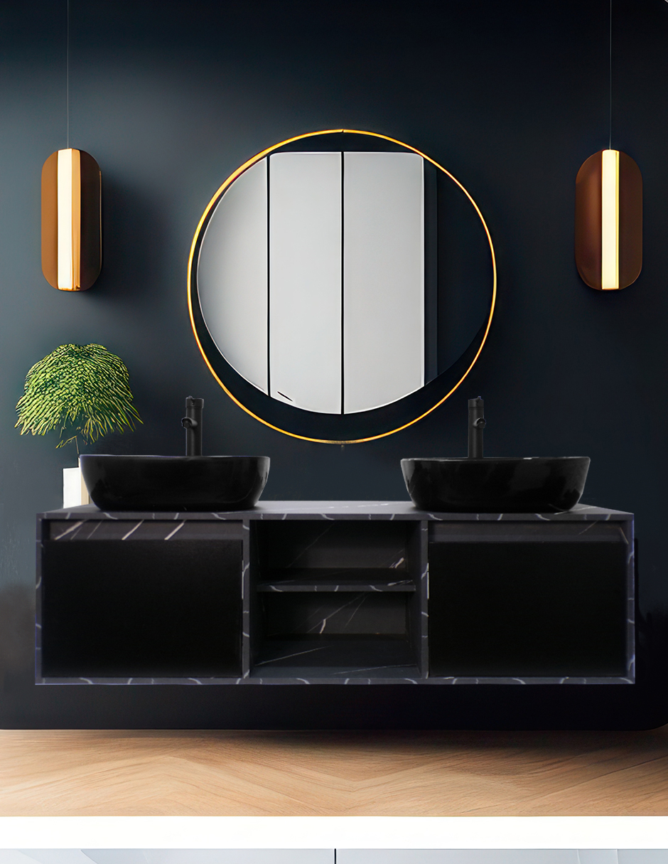 Gabinete De Baño Para Lavamanos Doble DARCY Minimalista