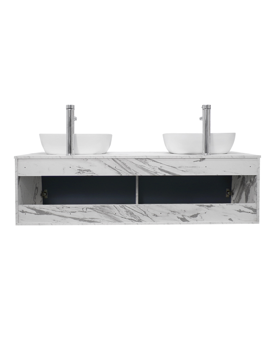 Gabinete Para Baño Con Doble Lavabo ANTON Minimalista