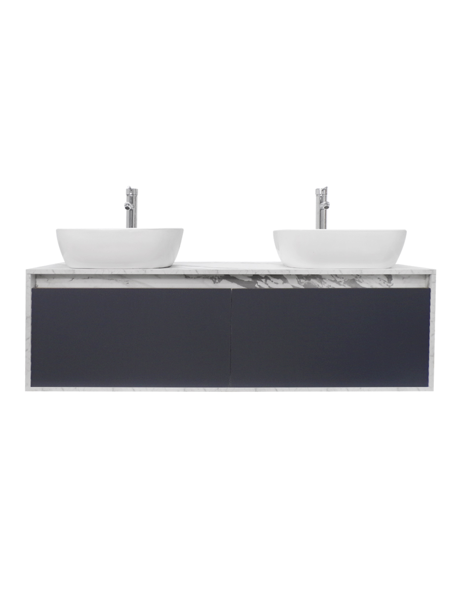 Gabinete Para Baño Con Doble Lavabo ANTON Minimalista