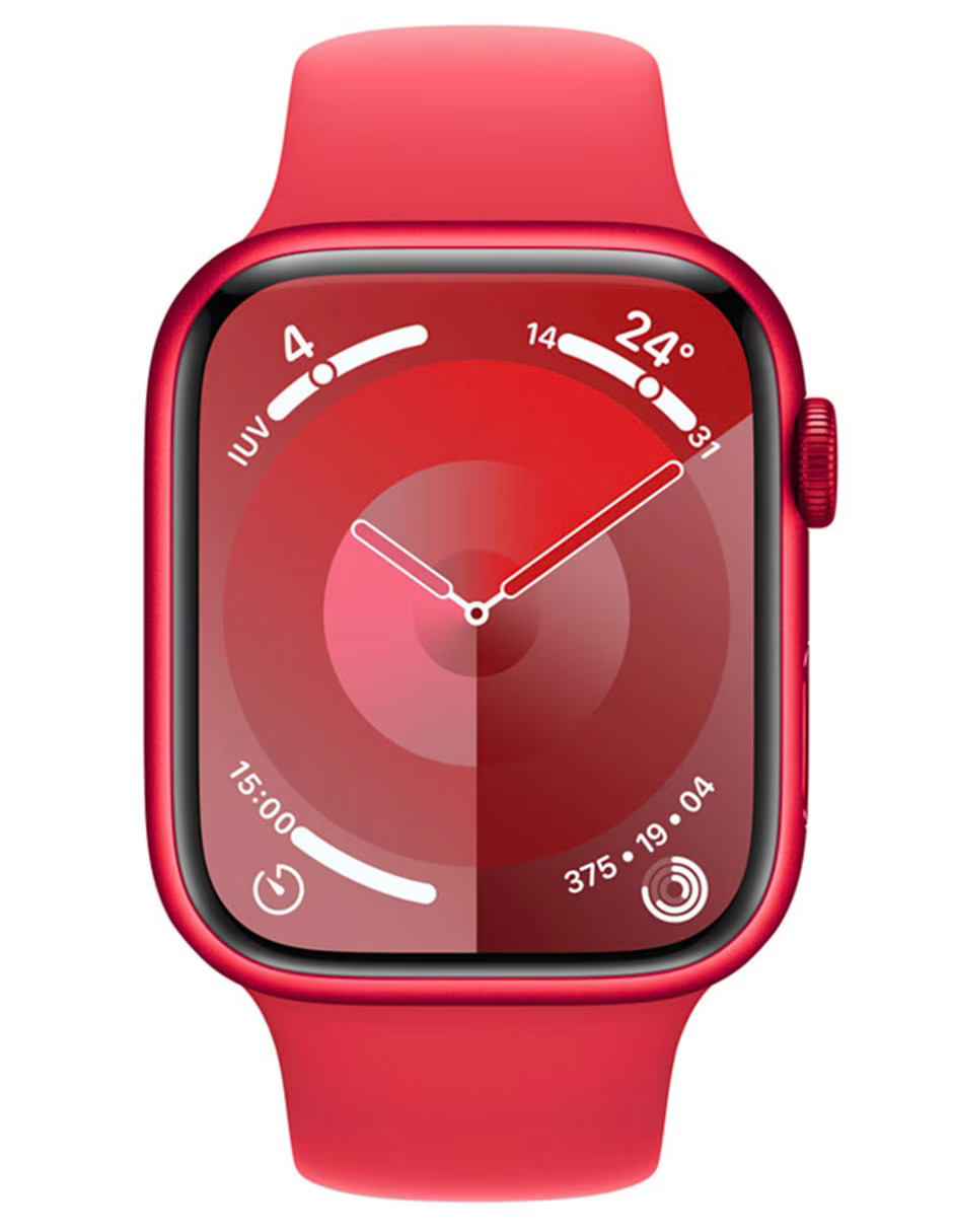 Apple Watch Series 9 Gps 45 Mm Correa M/l - Rojo.