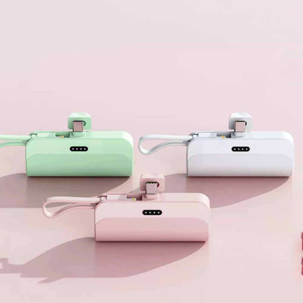 Batería Externa Para iPhone Y Android 2 En 1 De 5000 Mah verde