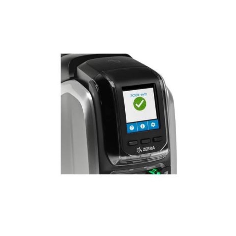 Zebra ZC300, Impresora de Credenciales, Transferencia Térmica, 2 Caras, 300 x 300DPI, USB 2.0, Ethernet, Negro/Plata. 