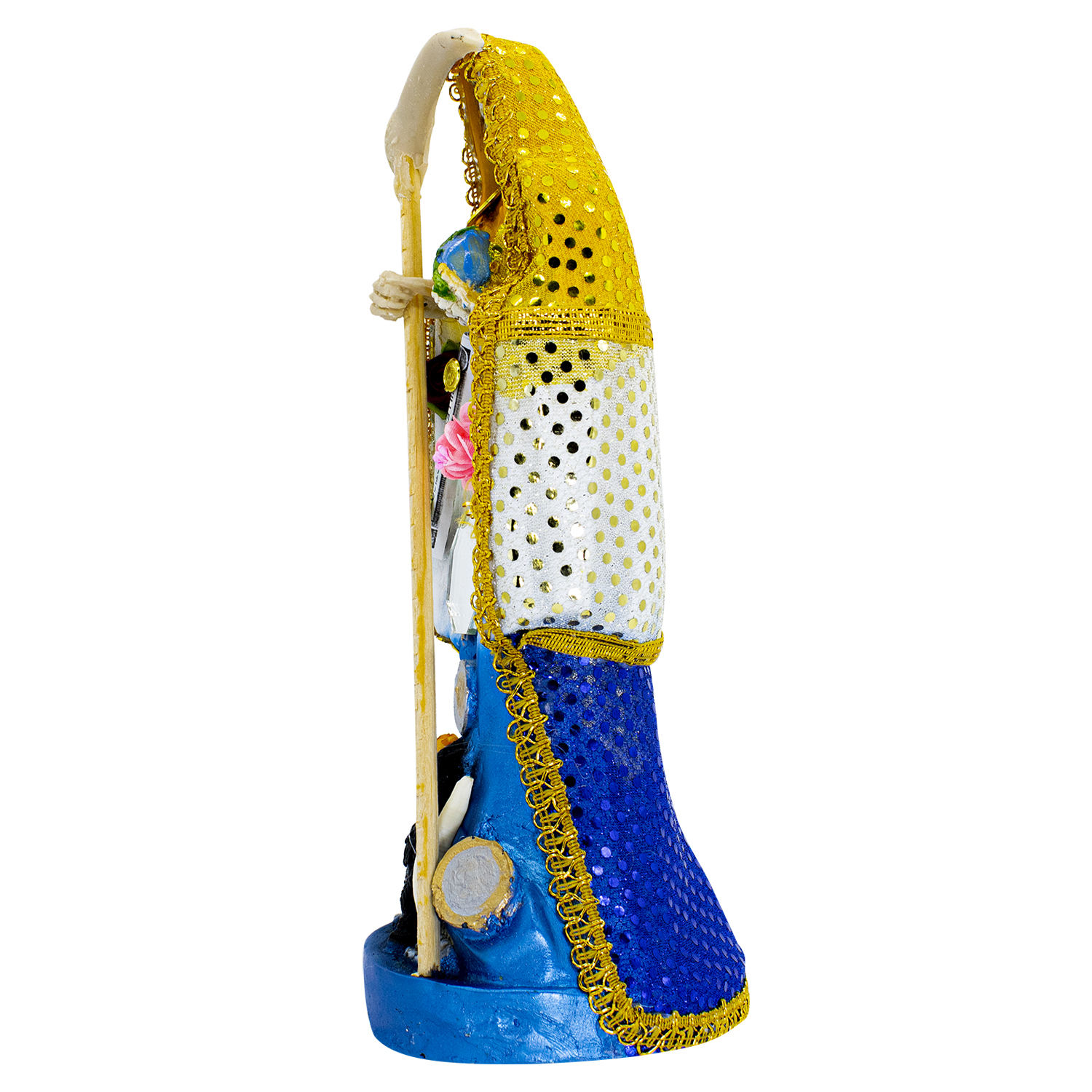 Santa Muerte Curada Abrecaminos Vestida 24 Cm + 1 Libro Esotérico