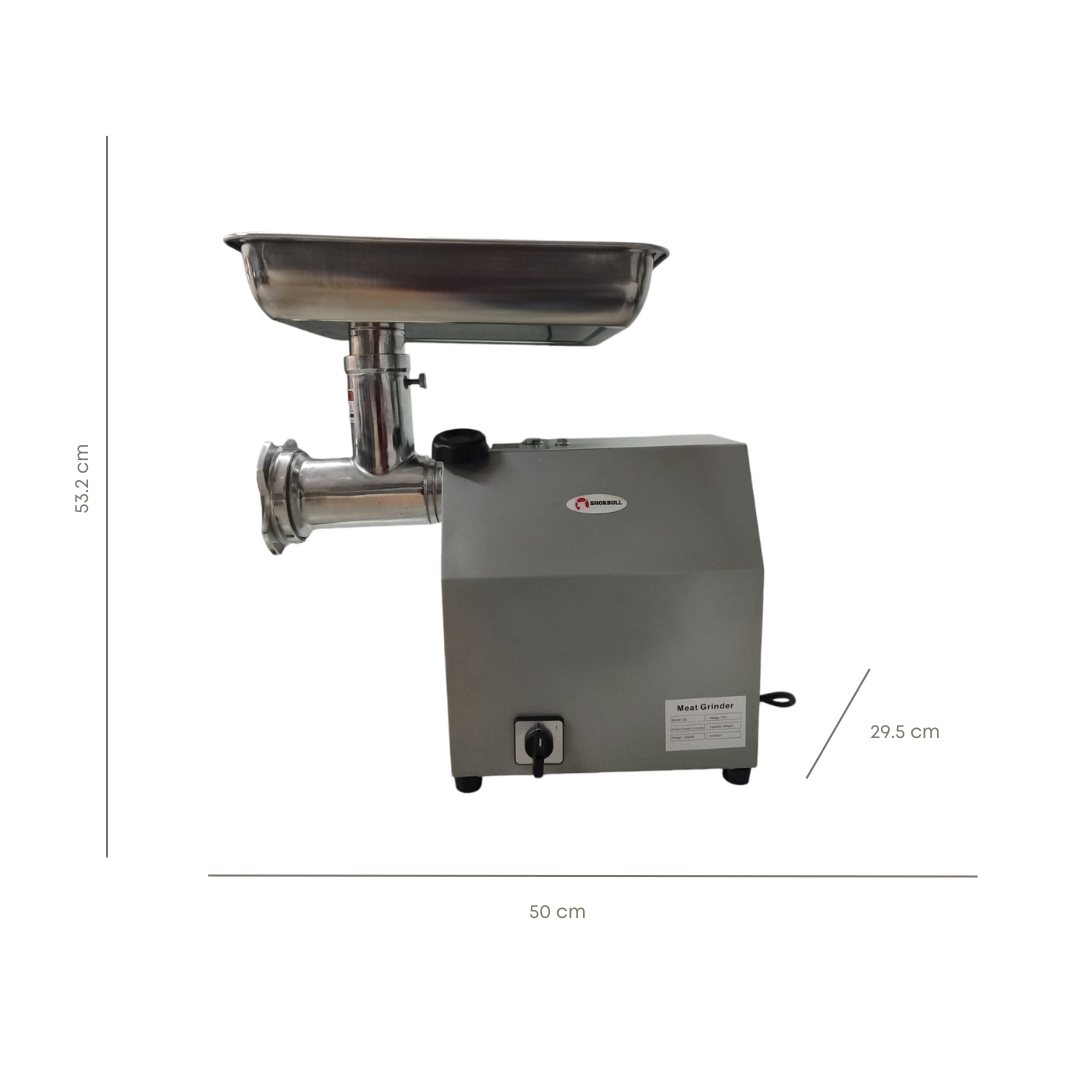 Molino de carne Shorbull de acero inoxidable industrial #22 para 240 kg 