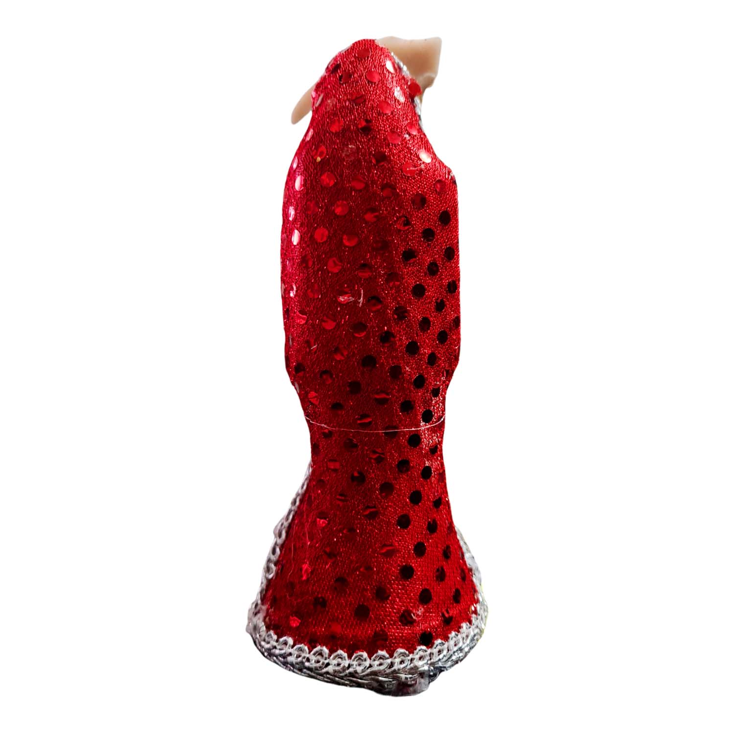 Santa Muerte Roja de Protección Y Amor Vestida 24 Cm + 1 Libro Esotérico