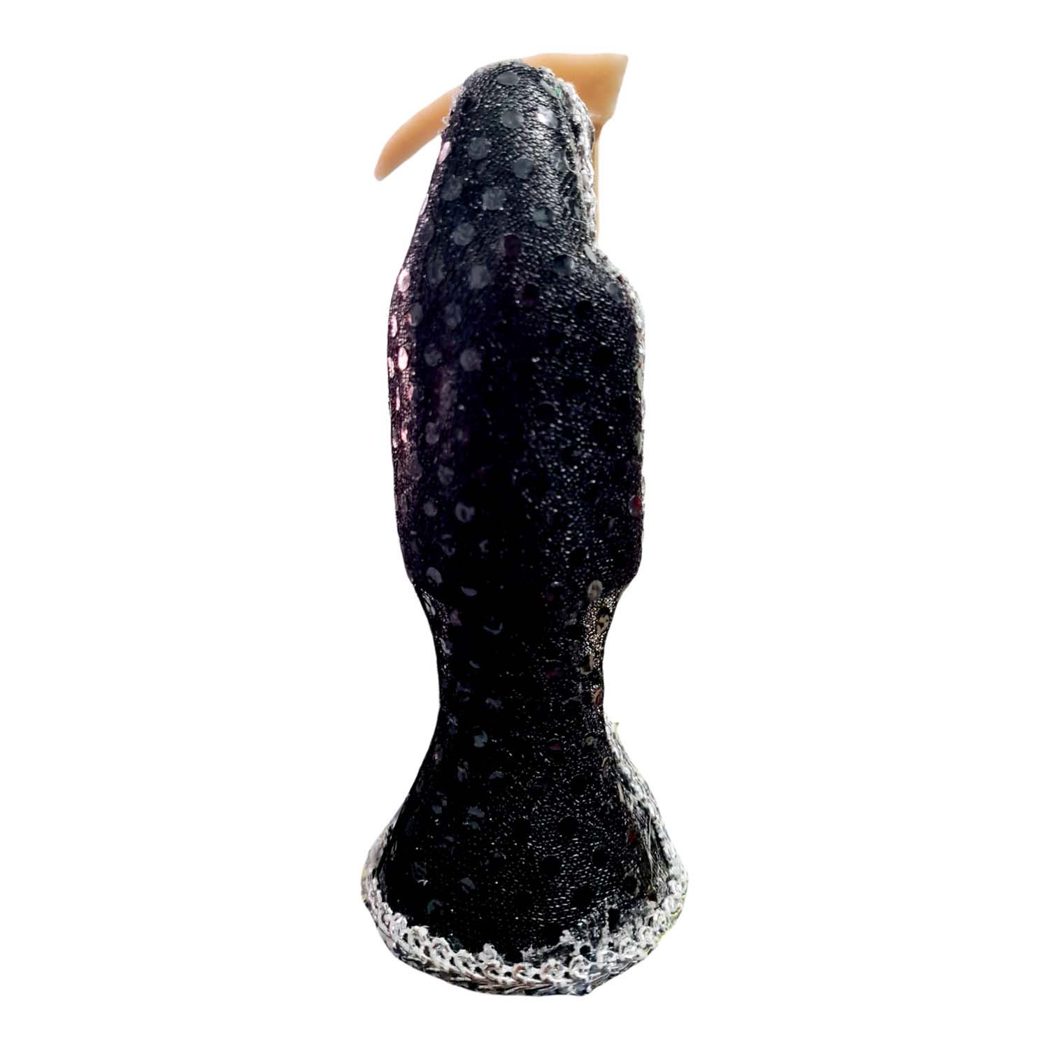 Santa Muerte Negra para Protección Enemigos Vestida 24 Cm + Libro m + Libro Esotérico 