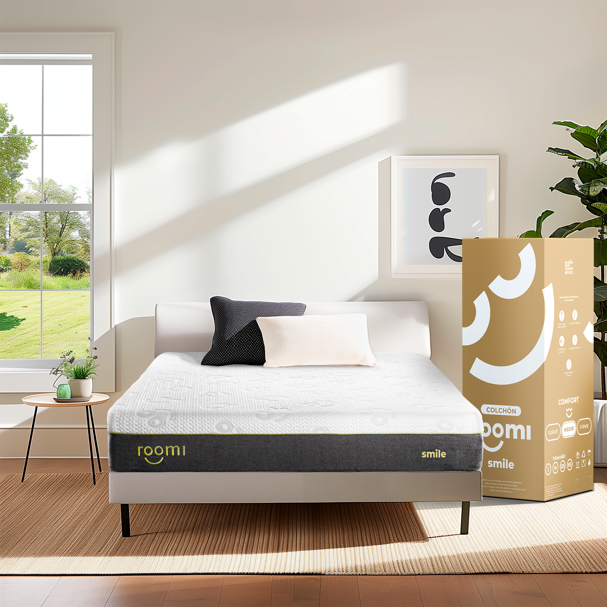  Pack de 2 Colchones Individuales Roomi Smile de Memory Foam
