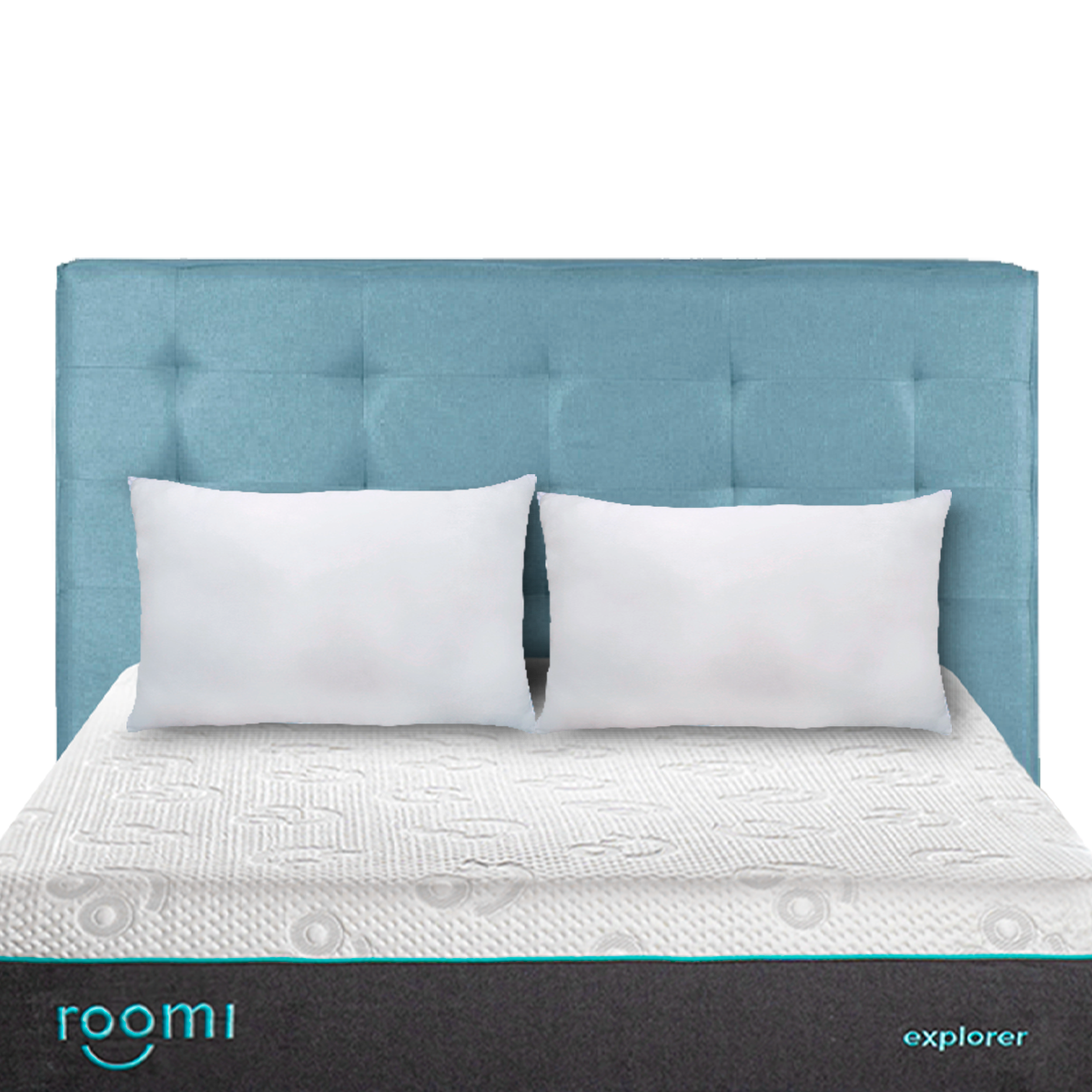 Cabecera Queen Size, Elaborado de Madera de Pino, Roomi Explorer Color Azul.