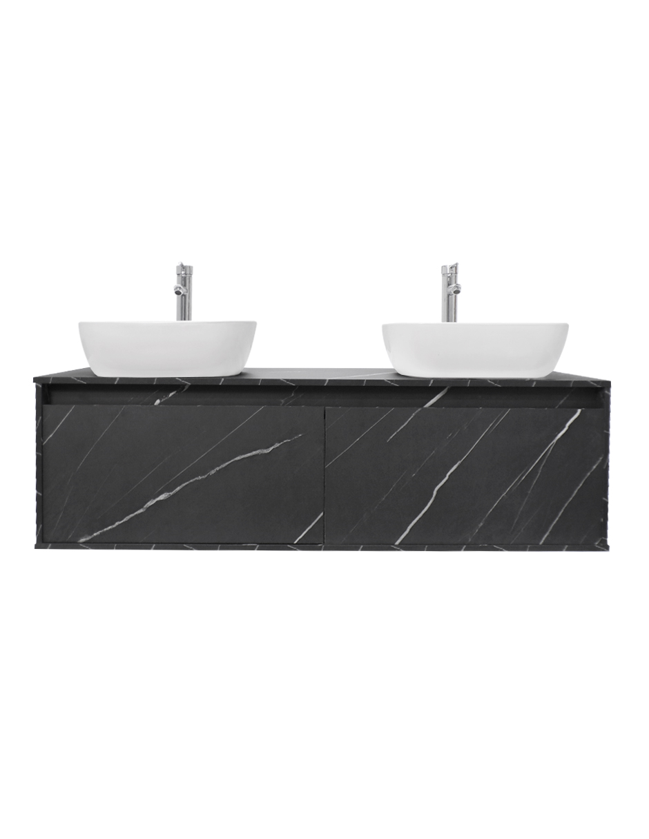 Gabinete Para Baño Con Doble Lavabo ANTON Minimalista