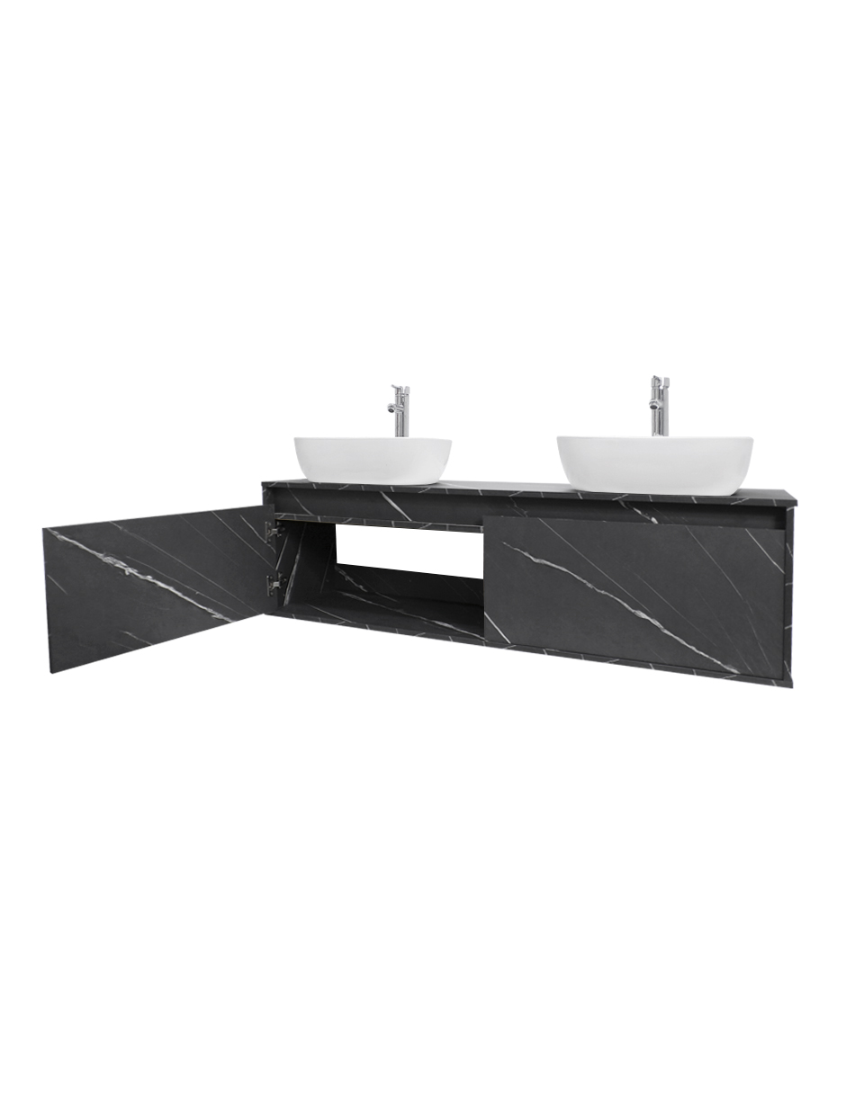 Gabinete Para Baño Con Doble Lavabo ANTON Minimalista