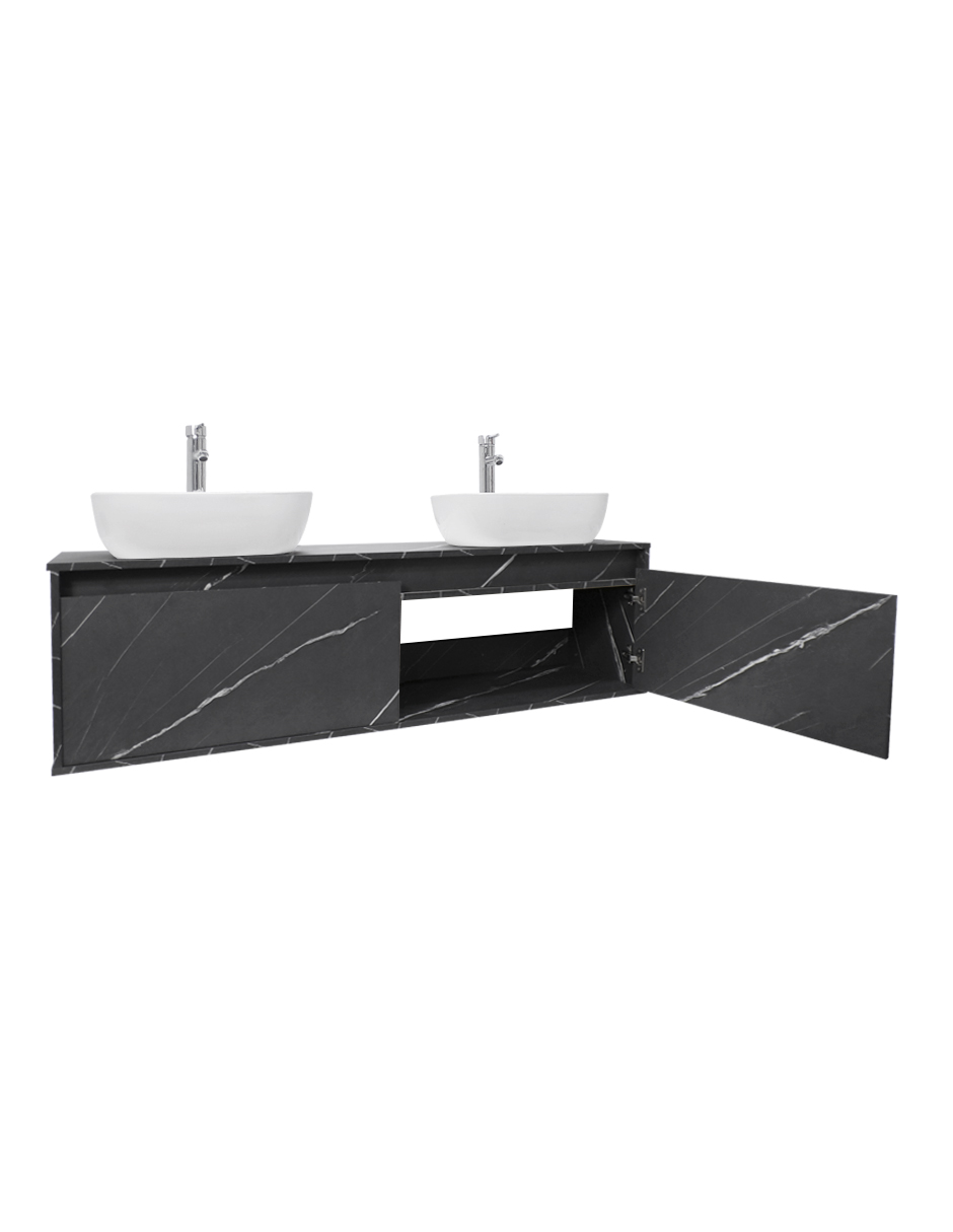Gabinete Para Baño Con Doble Lavabo ANTON Minimalista