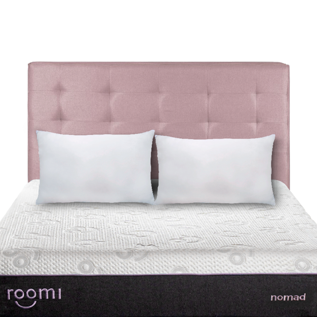 Cabecera Matrimonial, Elaborada de Madera de Pino, Roomi Nomad Color Rosa