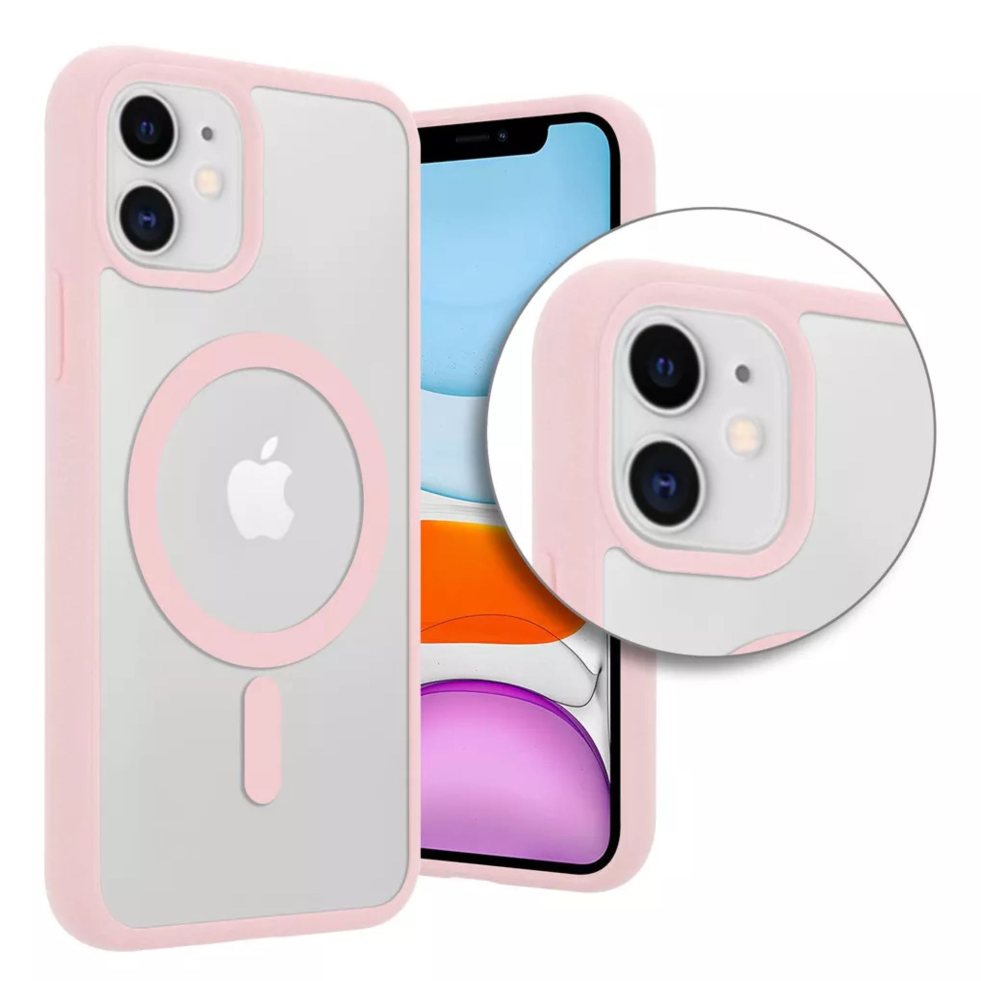 Funda Transparente Clear Case Color Para Iphone 16 / Rosa