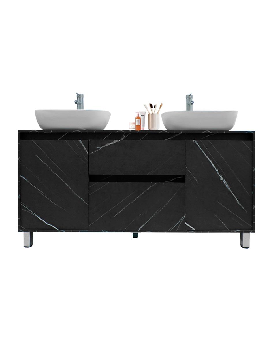 Gabinete Para Baño MÉDANO Con Doble Lavamanos Minimalista